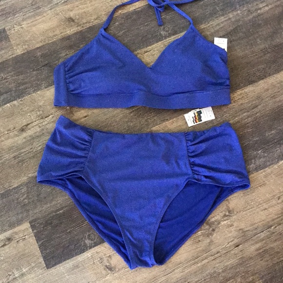 Time and Tru Blue Sparky Bikini Set - Picture 2 of 10